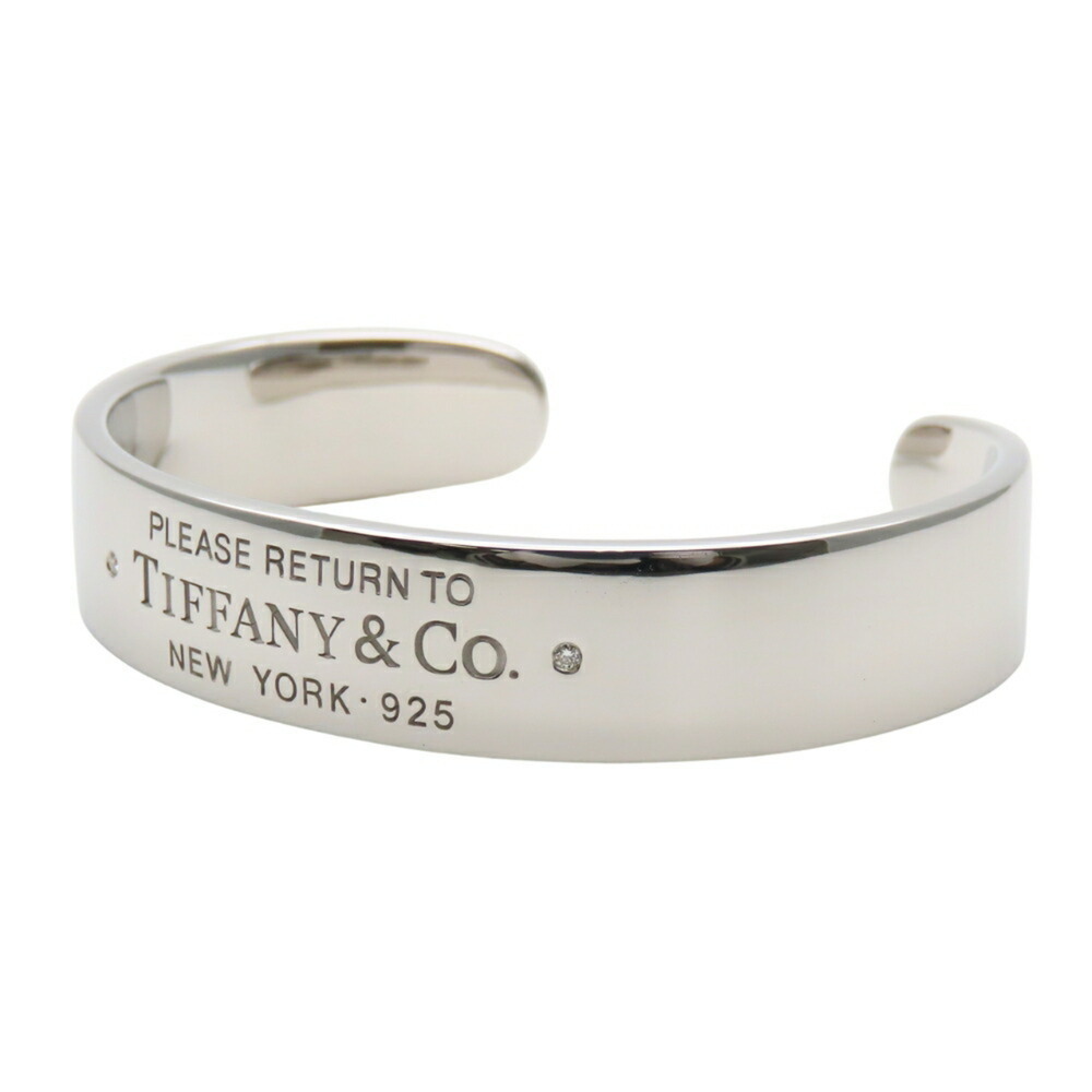 TIFFANY Silver Diamond Charm Bracelet